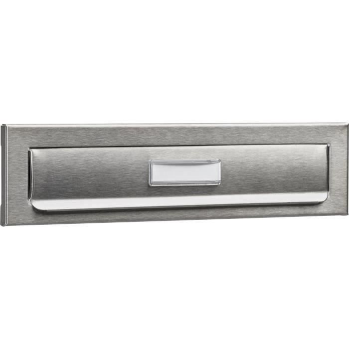 Mail slot for BURG WACHTER door - Recessed - Stainless steel grigio
