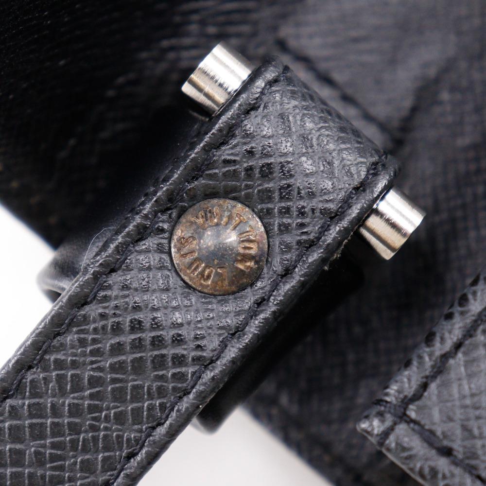 LOUIS VUITTON Selenga Business Bag M30782 Aldoise black Taiga mens Used