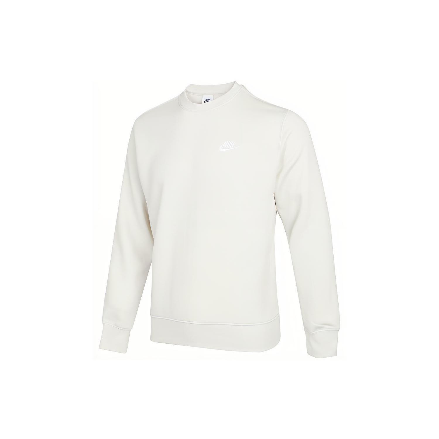 Men s Nike Logo Casual Sports Round Neck Pullover Beige BV2663-072 S