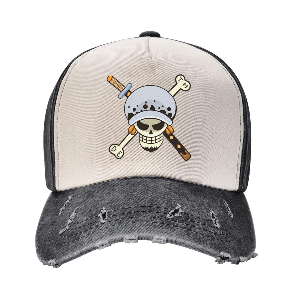 Hip Hop Tony Tony Chopper One Piece Flag Baseball Cap Distressed Denim Snapback Cap Outdoor Summer Adjustable Fit Caps Hat