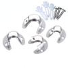 Strong Support Curtain Rod Tube Hooks in Stainless Steel, Set of 1/2Pcs