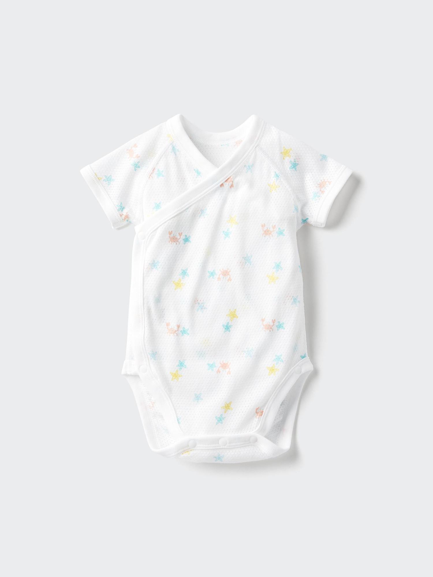 

Uniqlo Япония Хлопковый сетчатый боди с передним открытием 01 OFF WHITE/60