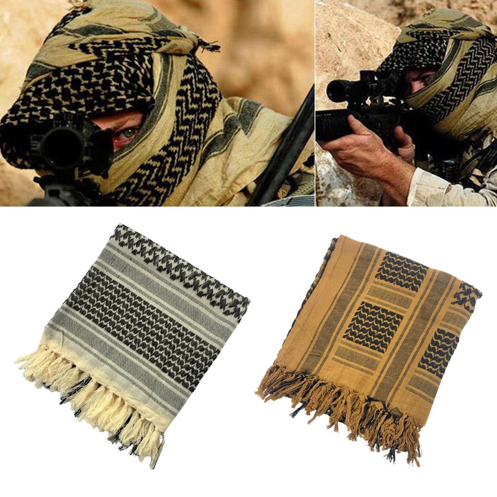 Stylish Shemagh Scarf Arab Headscarf for Men Women Muslim Lightweight Arabian Dubai Headwrap Ethnic Desert Neck Scarf