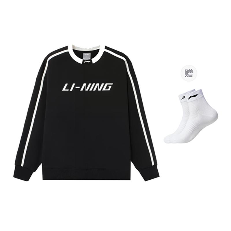 Li Ning Sports Life Collection Sweatshirt Winter Unisex Black AWDTC49-2