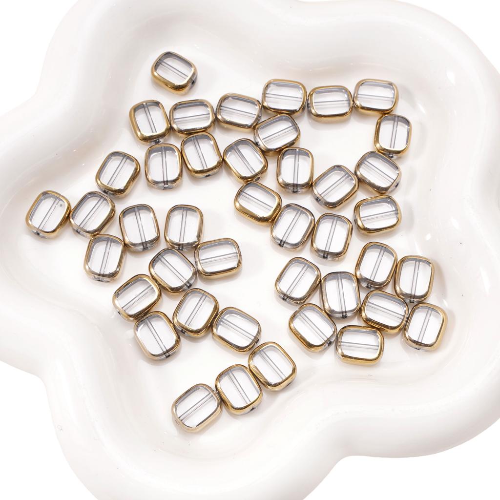 5-10pcs Ellipse Glass Bead Crystal Scattered Beads For DIY Bracelets Necklaces Jewelry Making