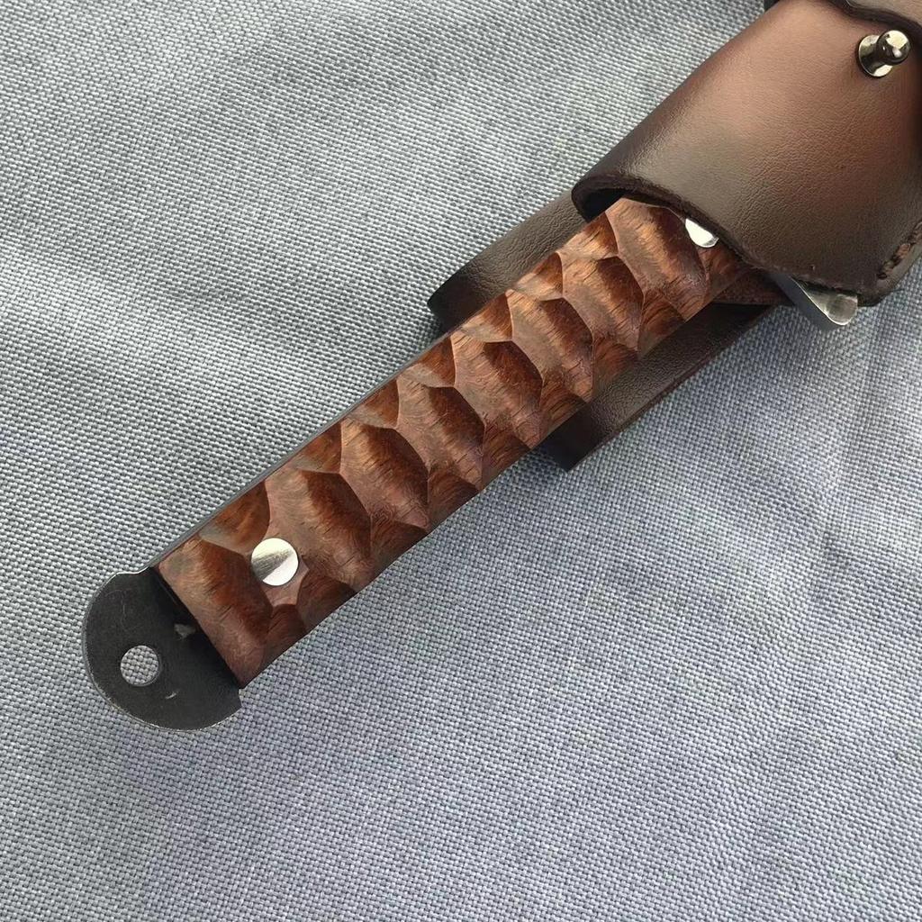 Sashimi Knife With Cover Chefs Cleaver Tynny Slicing Sushi Ham 10Cr15MoV Steel Blade Handmade Forged Kitchen Knives Wood Handle