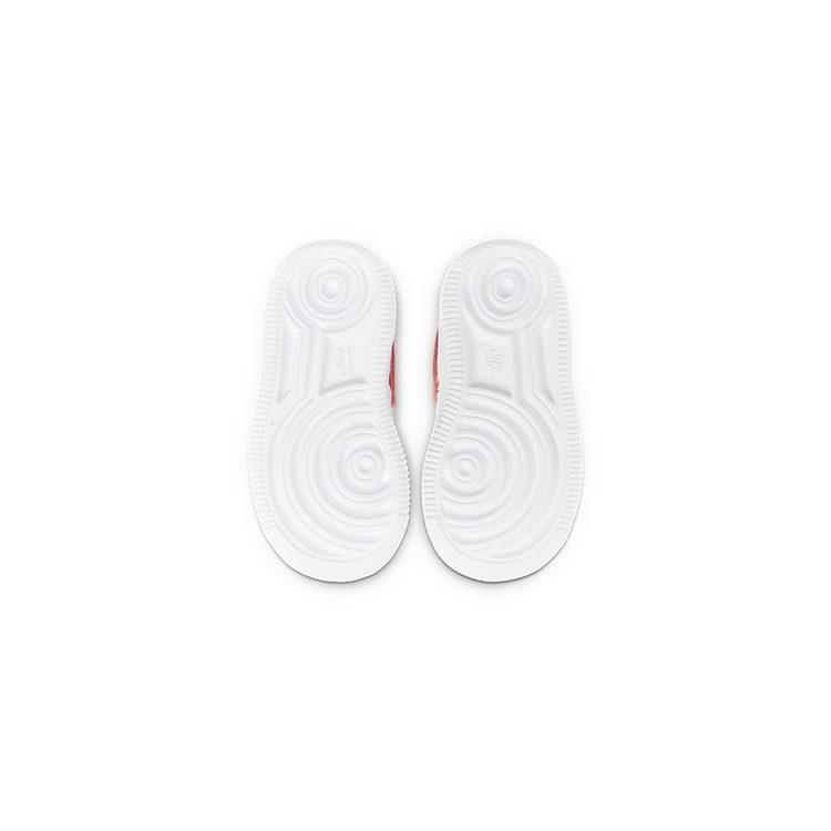 Nike Air Force 1 Low Top Skateboard Shoes White Red Infant And Toddler CU2986-961