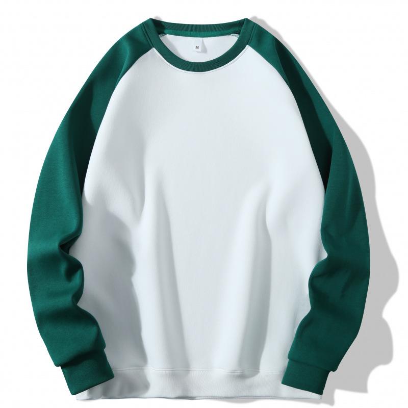 Men's Round Neck Sweatshirt, Autumn and Winter Long Sleeved Sweatshirt, Solid Color Loose Sweatshirt