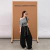 Lazy wide-leg pants women's summer new high-waisted slim-fitting and thin scimitar pants versatile floor-mopping trousers