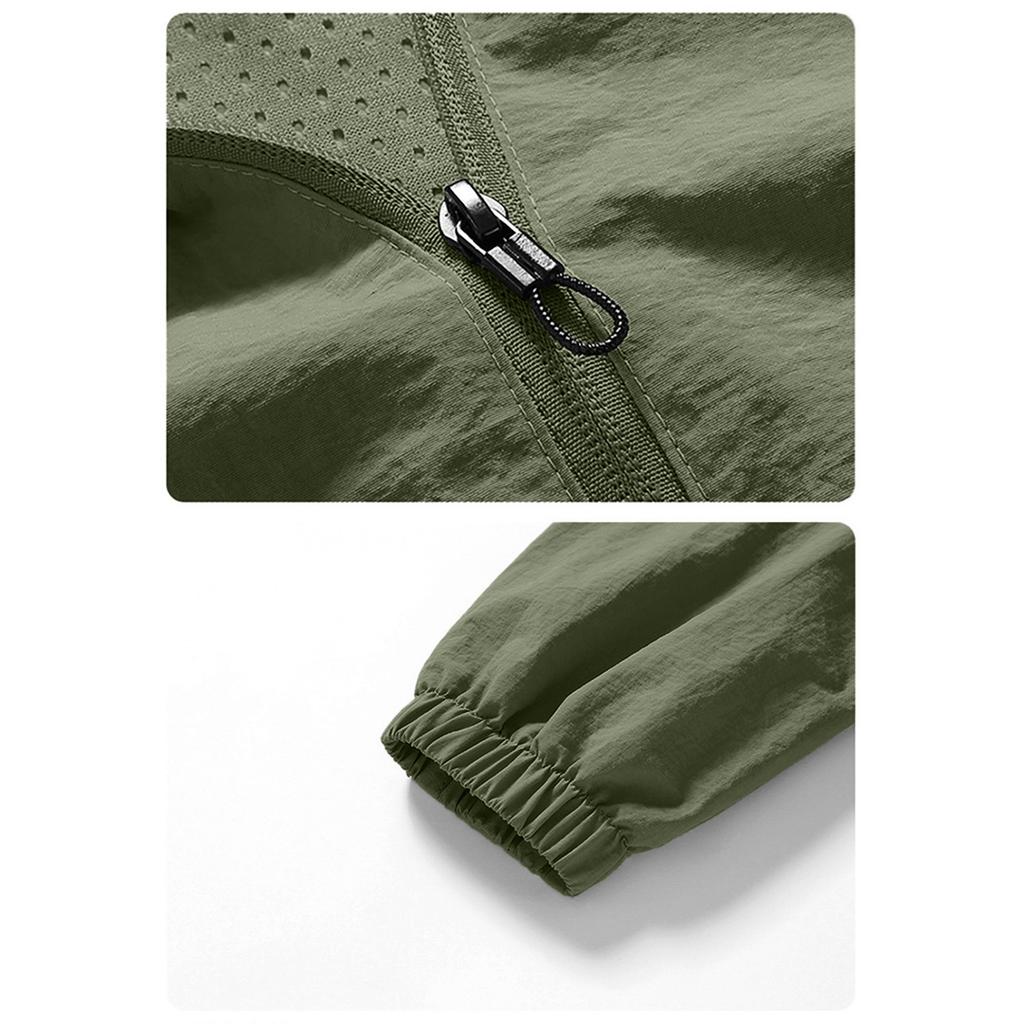 Men's Summer Light And Solid Color Outdoor Loose Large-sized Sun-protective Clothing, Waterproof Windbreaker Jacket