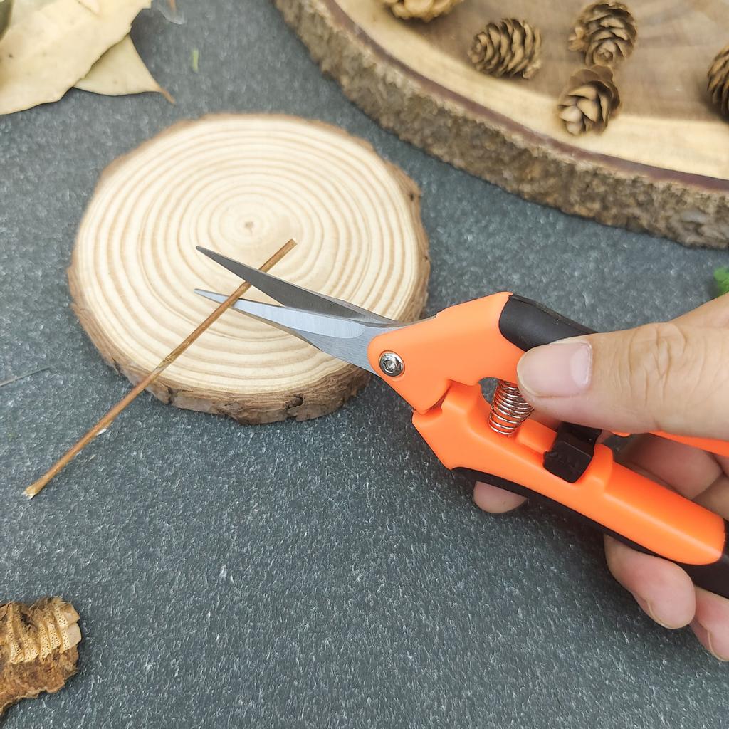 Ergonomic Pruner For Garden Work Gardening Scissors For Precise Cutting Of Plants Branches Fruits Essential Garden Scissors