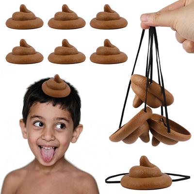 Sombrero de Caca Simulada de 3 Piezas Sombrero Divertido para Niños Juguetes de Broma Suministros para Fiesta de Navidad Halloween Accesorios y Atrezzo para Cosplay de Adultos