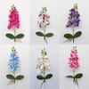 New 9 Flowers Artificial Orchid Flowers Pink PVC Artificial Faux Plants Multi-Bloom Fake Flower Living Room Ornaments
