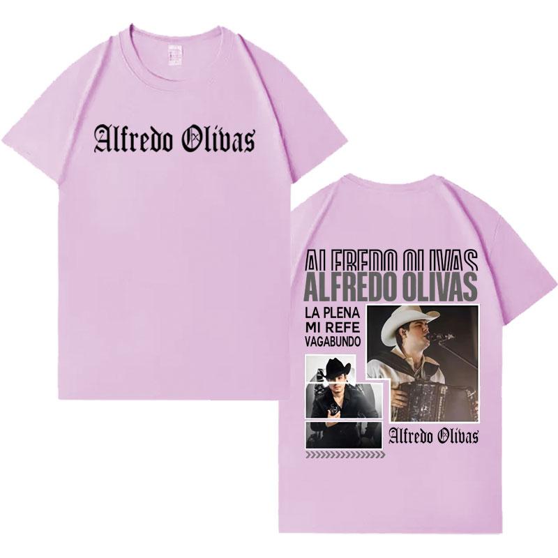 Rapper Alfredo Olivas Harajuku Tshrit Mens Womens Aesthetic Y2K Casual Tshrits Loose Crewneck Short Sleeve Gothic Clothes Unisex