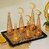 Metal Christmas Tree Candlestick Christmas Candle Cup European Wedding Decoration Tea Wax Small Round Cup Candle Holder Gift