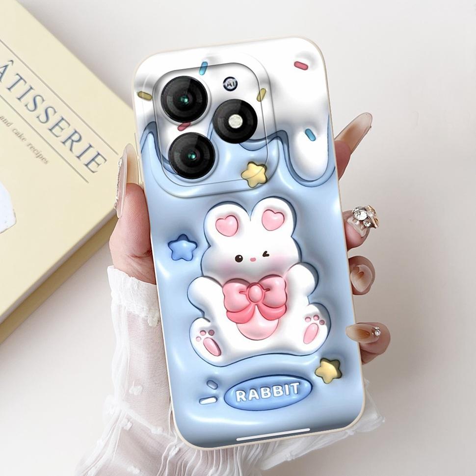 For Itel A70 A665L Case Soft Silicone Fashion Rabbit Phone Cover For Itel A 70 A70 Fundas ItelA70 Casing Shockproof Cover