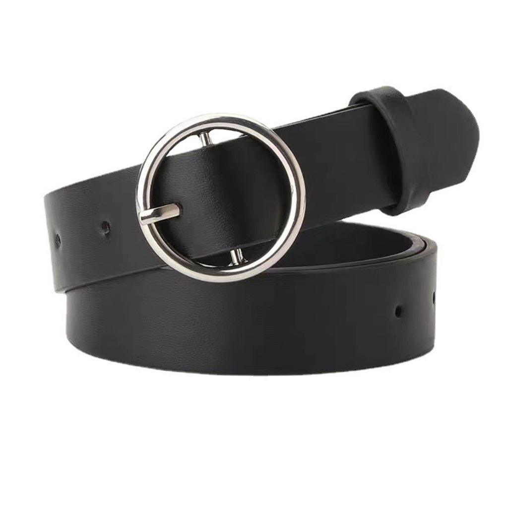 Round-buckle Trendy Student Decorative Belt For Women, Casual, Fashionable And Personalized Women's Belt.