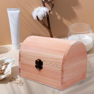 Natural Wood Jewelry Box DIY Craft Organizer Storage Case