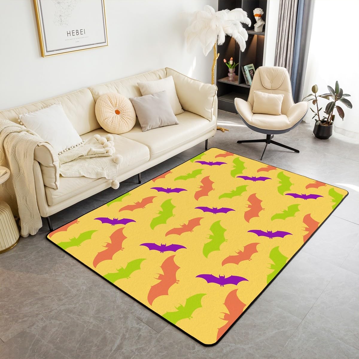 

Erosebridal Halloween Horror Carpet 3X5 Gothic Bloody Handprint Indoor Floor Mat Halloween Bloodstain Spooky Decorative Rug Scary Halloween 120cm x 160cm