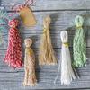 50pcs Vintage Natural Jute Rope Twisted Cord DIY Craft Cotton String DIY Sewing Wedding Decoration Gift Tag Packaging Rope