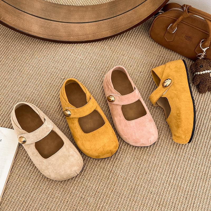 Fashion All-Match Shoes Woman 2025 Modis Female Footwear Metal Chain Shallow Mouth New Cute Dress Buckle Summer Fashion Flat Metal Chain