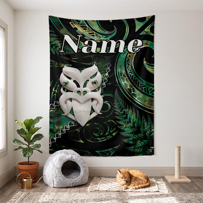 New Zealand Paua (1) Customizable name decorative wall tapestry ideal choice for wall decor in bedrooms living rooms dorms and home