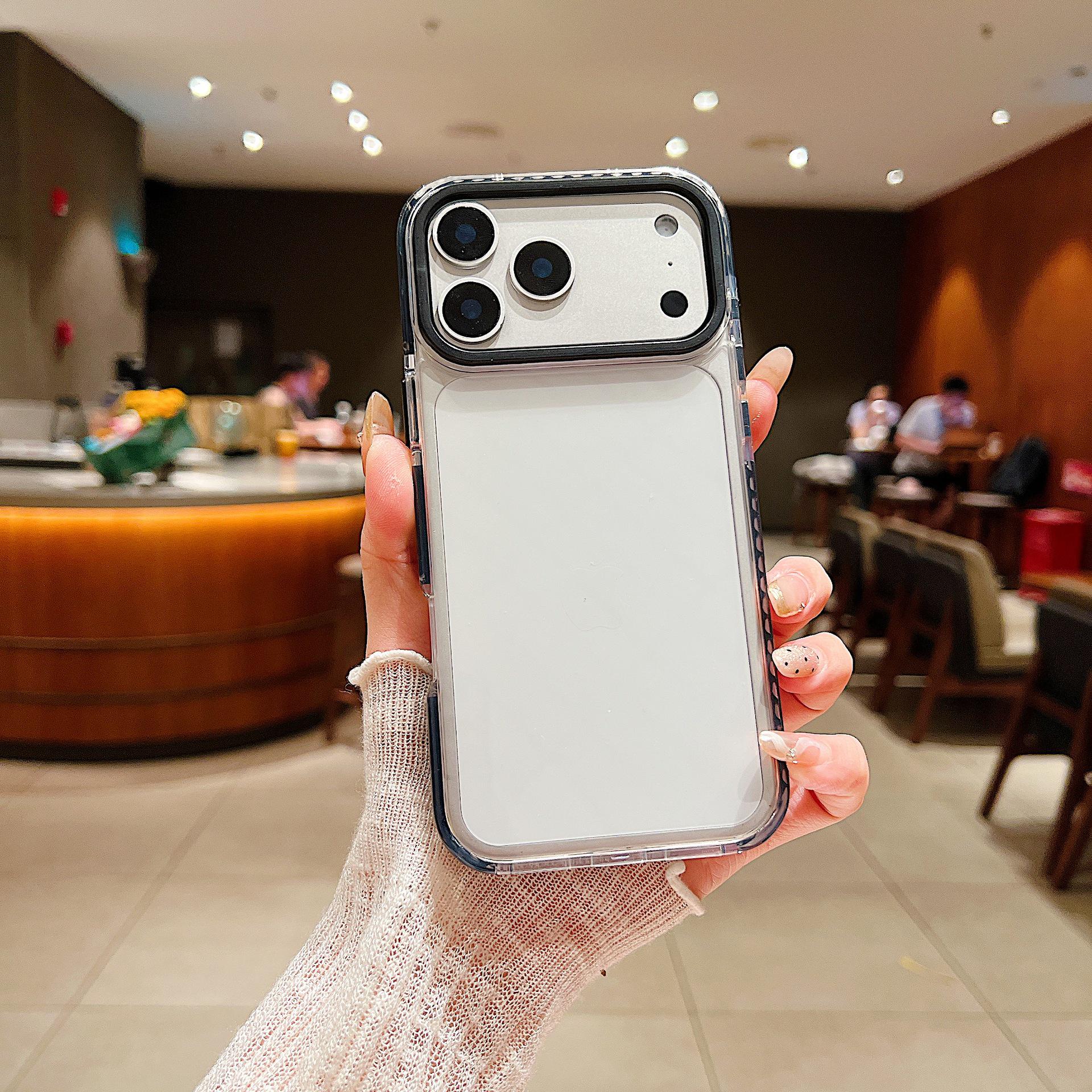 

Dual-Tone Acrylic Phone Case for Apple 17PM/16PRO with Card Sticker-Compatible for 15PM/13 DIY iPhone 14 Pro