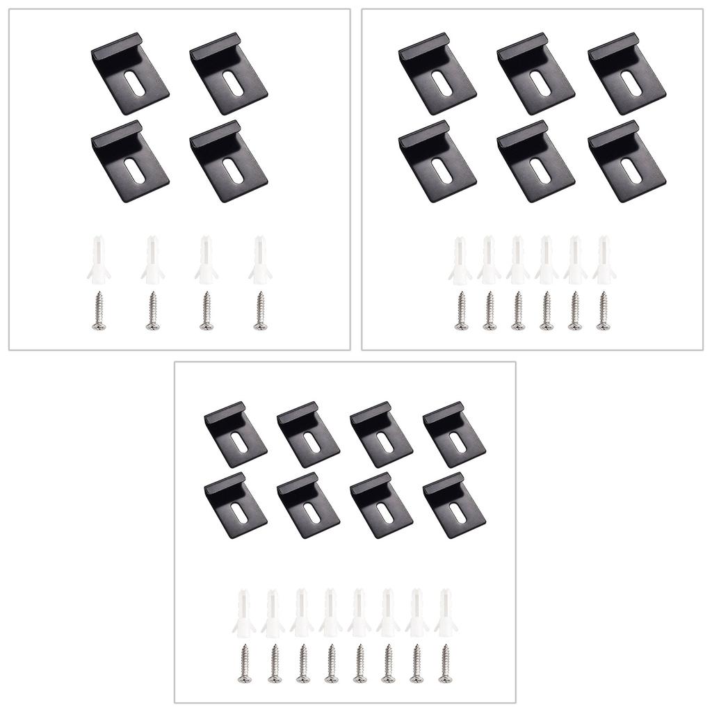 Convenient Mounting Solution Square Glass Clamps Glass Clamps Simple Install Hardware Set for Bathroom & Office Glass