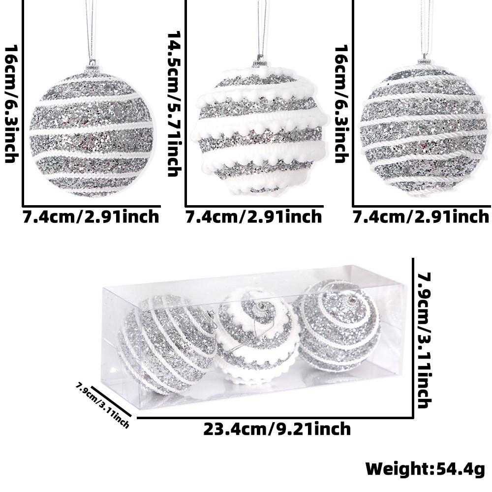 

Glamorous Shimmering Christmas Tree Baubles In Silver Pink Gold Red For Cheer Festive Silver Ball Set