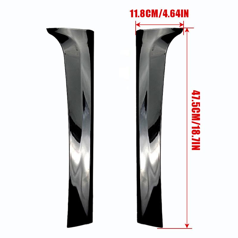 1 pereche, negru lucios, spoiler lateral pentru lunetă, capac pentru aripi laterale pentru VW Tiguan MK2 2017-2021