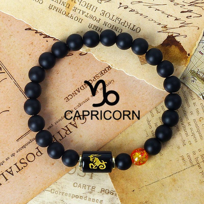 12 Constellation Zodiac Signs Bracelet Men Women Natural Tiger Eye Stone Beaded Couples Bracelets Scorpio Birthday Beads Jewelry
