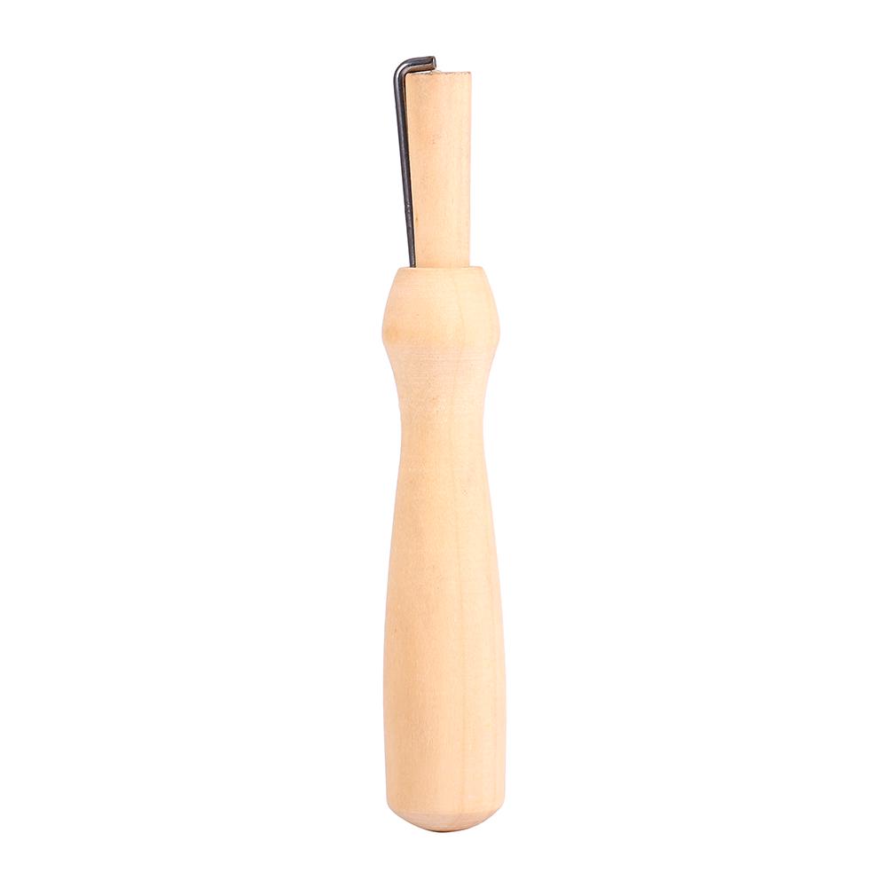 Porta-ago da feltro con manico in legno, strumento per maglieria con ago da punzonatura punti per realizzare uso artigianale