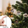 2D Flat Acrylic Mystery Box 24pcs Pendant With Airplane Box Funny Christmas Countdown Calendar