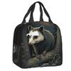 Opossum Insulated Lunch Tote Bag for Women Animal Pet Resuable Thermal Cooler Food Lunch Box Outdoor Camping Travel