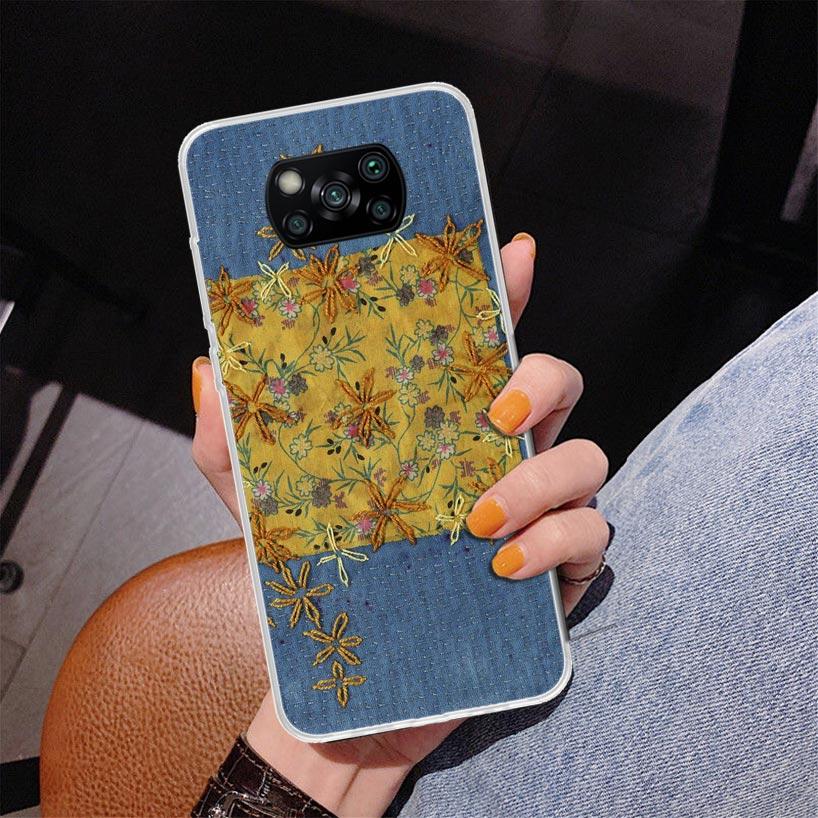 Jeans Cowboy Denim Printed Phnoe Case for Xiaomi Poco X5 X6 X7 Pro X4 Gt F7 Ultra M8 M7 Redmi 15C 15 13C 13 12C 12 Unique Cover