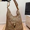 New Seaside Vacation Large-capacity Straw Woven Bag Women's Fashion Raffia Beach Bag Hollow Versatile Woven Bag