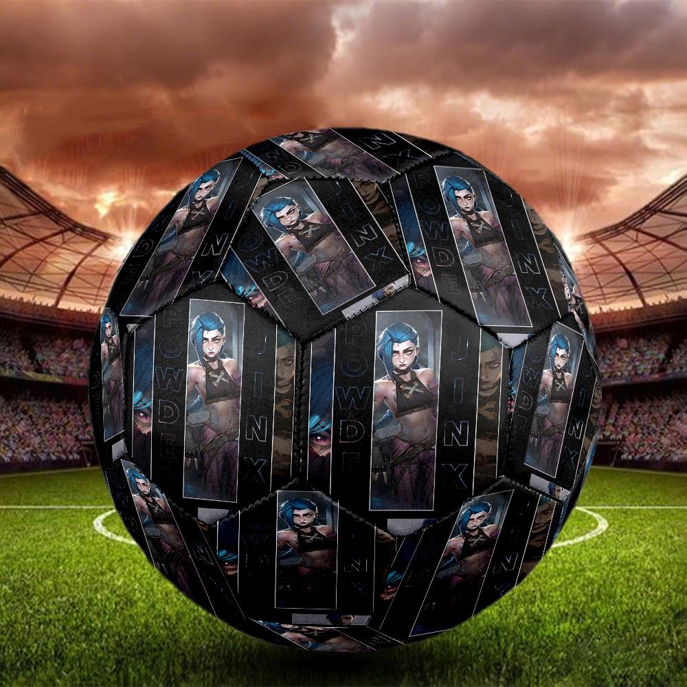 Jinx Print Size 5 Soccer Ball, Standard Match Football for Sports Game and Team Practice, Ideal Gift for Soccer Fans