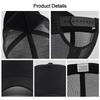 New Hard Top Baseball Cap 5 Panels Solid Color Mesh Hat Breathable Peaked Cap Men Women