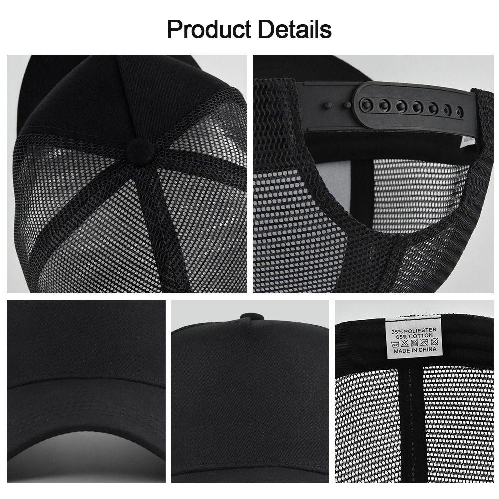 5 Panels Baseball Cap Breathable Sun Hat New Mesh Hat  Men Women