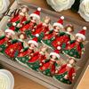 DIY Holiday Crafting Pieces 6/10/12/24/36PCS 2D Flat Wooden Angel Christmas Ornaments Hanging Decorations for Xmas Retro Style Ornaments Tree Wall,