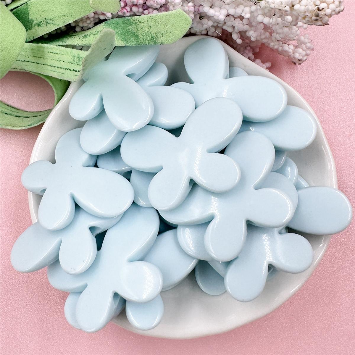 

Home Party Supplies Material Macaron 21.5 x 29.2mm Loose Beads 20pcs Handmade Acrylic DIY Cream Butterfly Beads Earring Accessories Phone Chain Bead синий