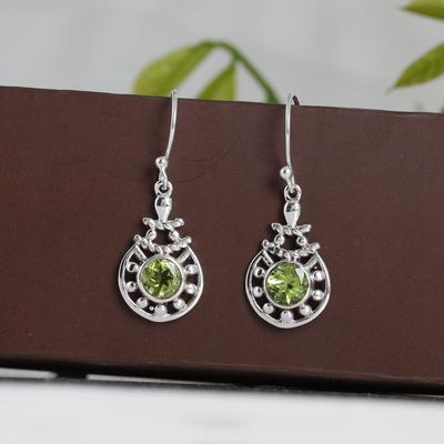 Peridot Silver Earring, August Birthstone Earring, 925 Sterling Silver Handmade Jewelry, Gif For Her, Women Jewelry