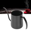 Compact Stainless Steel Coffee Drip Pot with Graduations, Perfect for Kitchen, Office, Coffee, Tea, and More (350ml, Black)