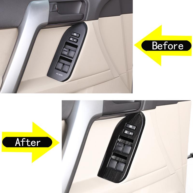 For Toyota Land Cruiser Prado FJ150 150 2014-2018 Car Window Glass Lift Switch Button Control Panel Frame Cover Trim