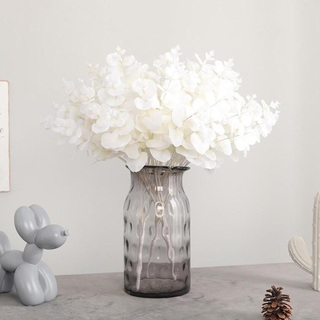19inch Eucalyptus Leaf Foliage Stem Artificial Flower Greener for Home Decor