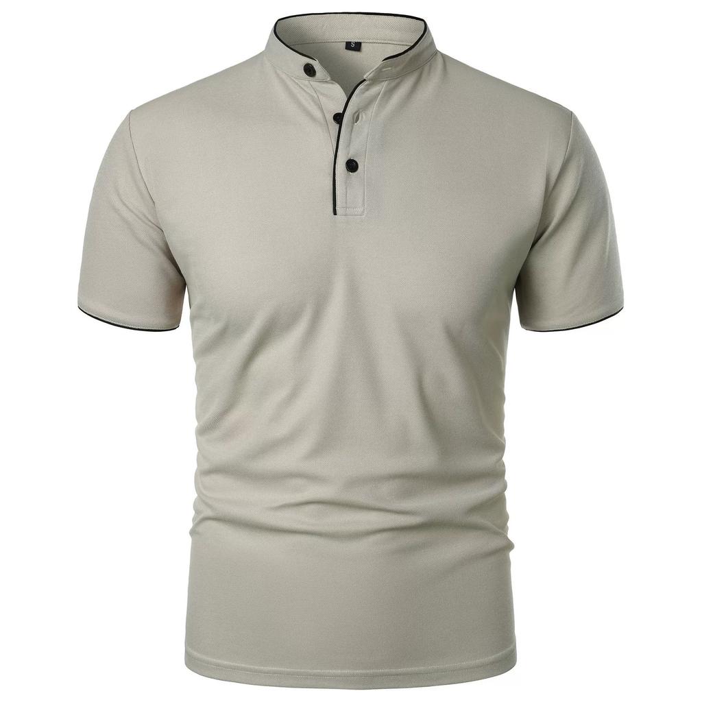 T-shirt Estiva Paul Manica Corta Uomo Tinta Unita Top alla Moda Manica Corta Slim Fit Camicia a Maniche Corte