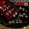 Christmas Vintage Pre-Owned Cubic Zirconia Bell Bow Earrings - Light Luxury Creative Jewelry