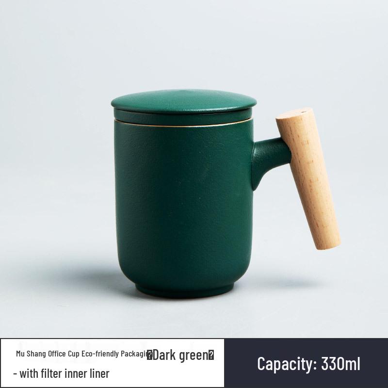 Men's Ceramic Tea Brewing Mug with Personal Filter