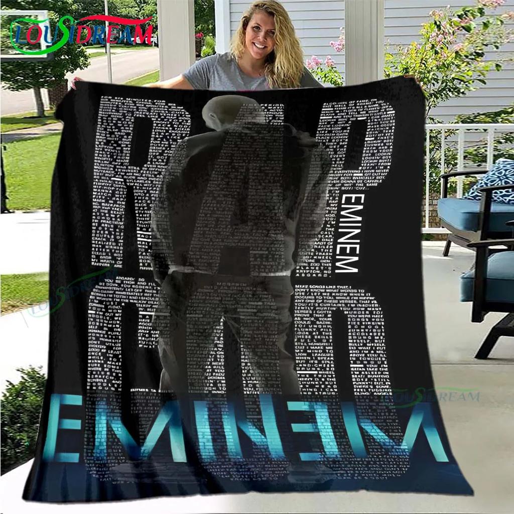 Pop Singer E-Eminem Blanket,Flannel Throw Blanket for Home Bedroom Bed Sofa Picnic Office Hiking Leisure Nap Birthday Gift