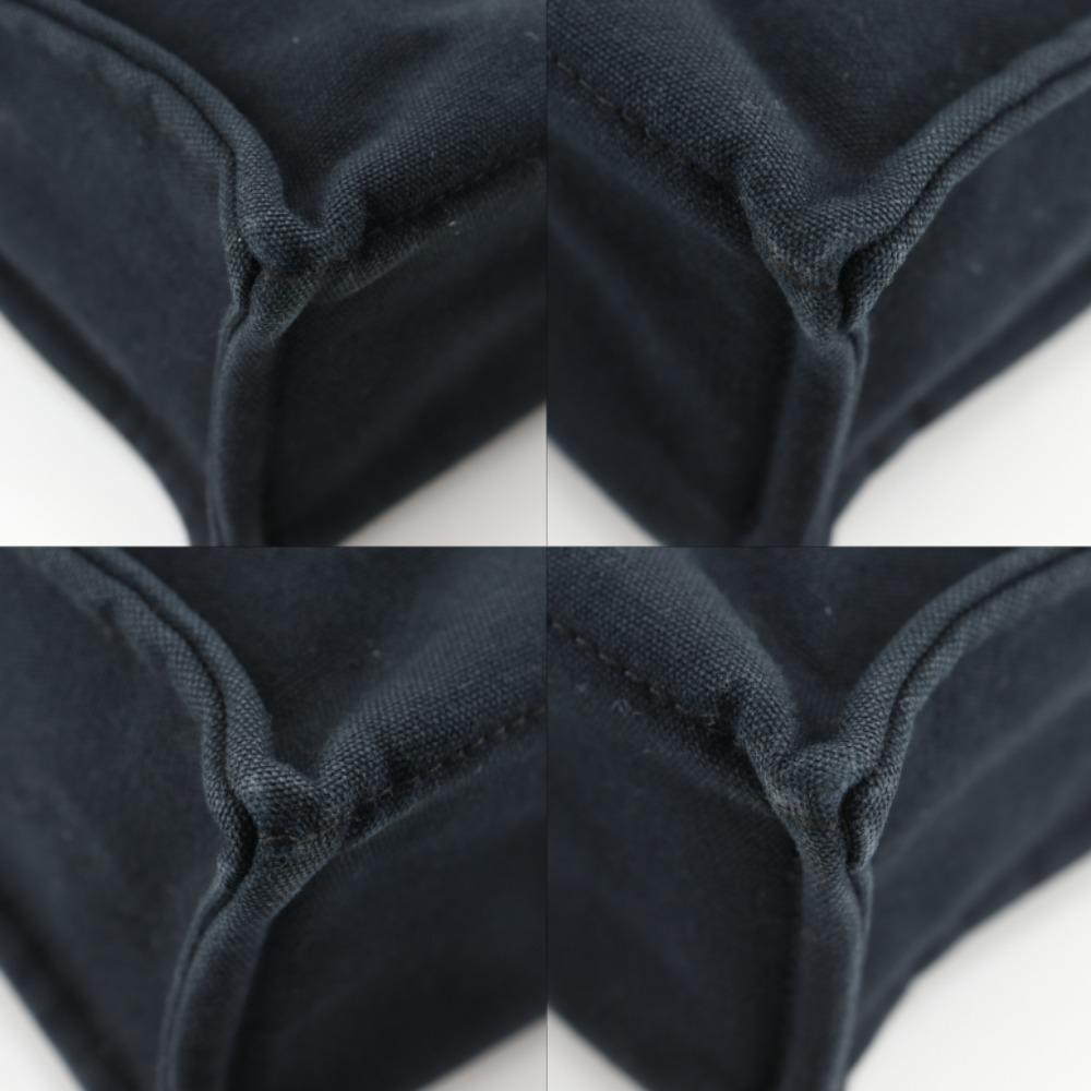 HERMES Fourre ToutPM Handbag black canvas unisex Used